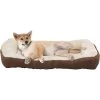 HappyCare Textiles Rectangle Bumper Bolster Cat & Dog Bed