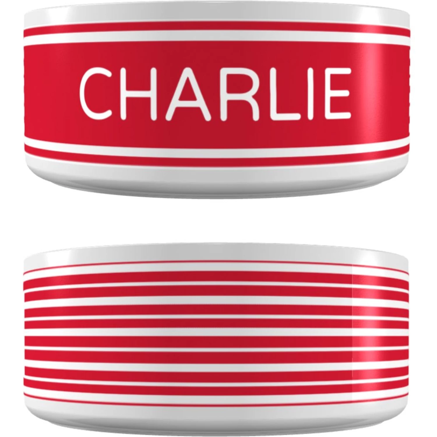 Frisco Preppy Stripes Ceramic Personalized Dog & Cat Bowl