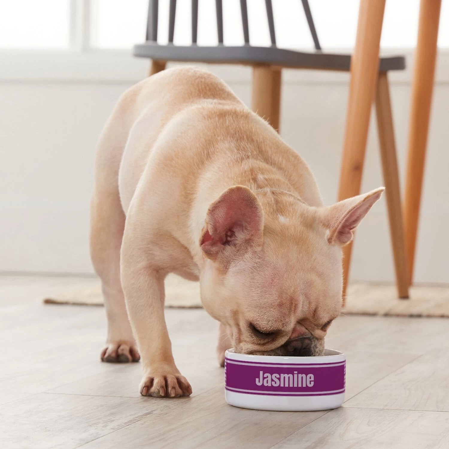 Frisco Preppy Stripes Ceramic Personalized Dog & Cat Bowl - Image 4