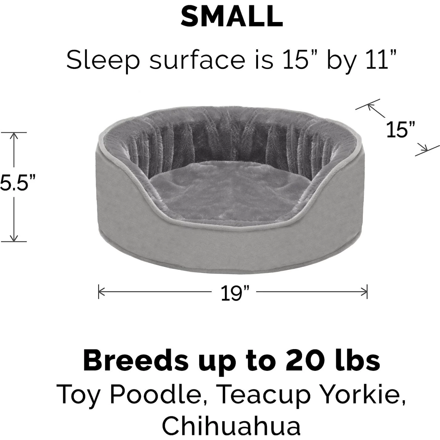 FurHaven Plush & Velvet Orthopedic Bolster Cat & Dog Bed With Removable Cover - Image 2