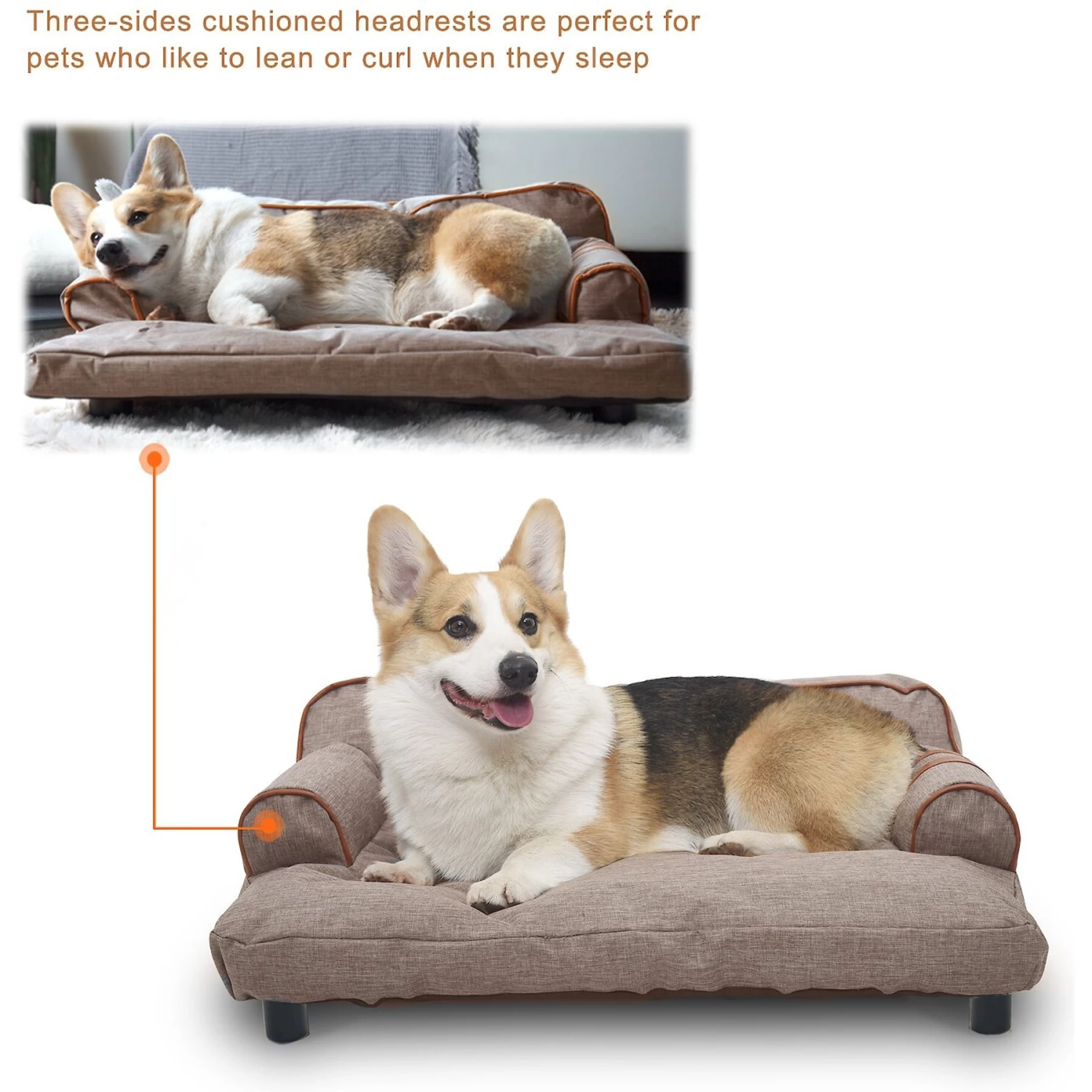 K1 Pet Design Wickman Sofa Pet Bed With Removable Cover - Image 5
