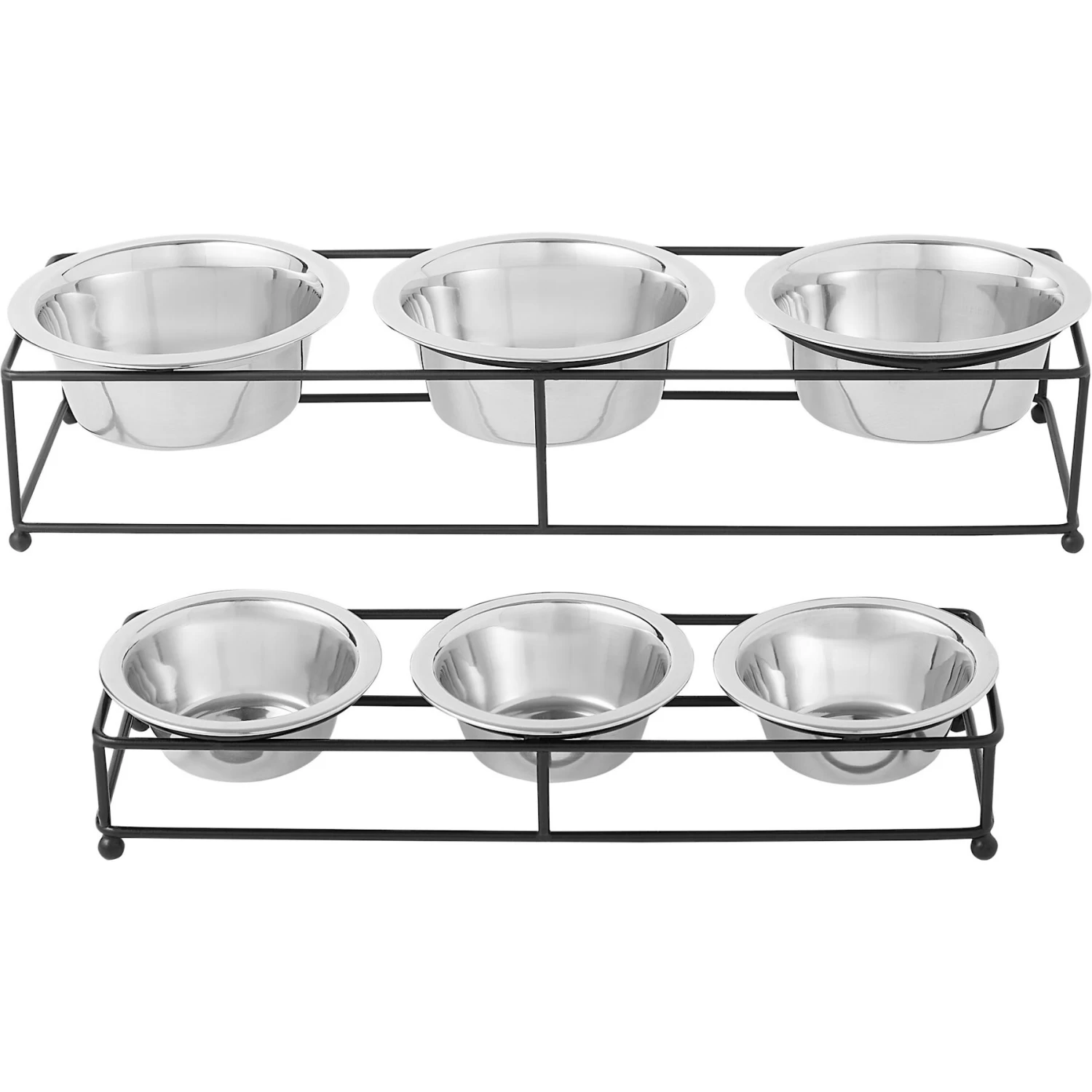 Frisco Multi Pet Feeding 3-Bowls Straight Stainless Steel Dog & Cat Bowl - Image 5