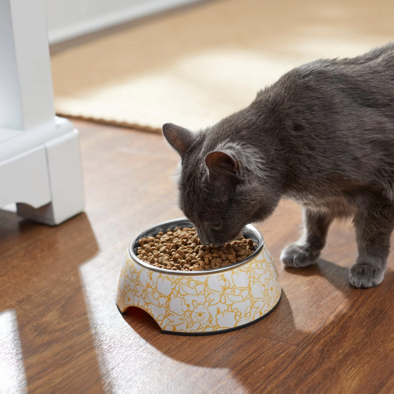 Disney Winnie The Pooh Non-Skid Stainless Steel With Melamine Stand Dog & Cat Bowl, Yellow - Image 3