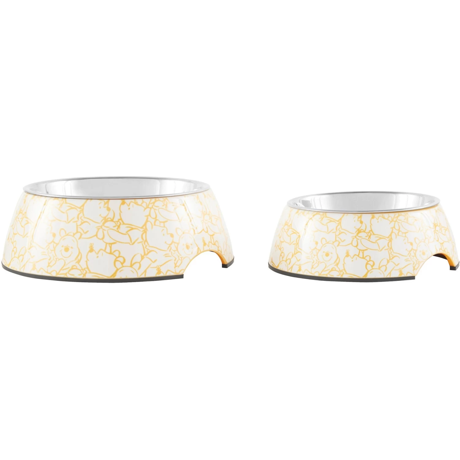 Disney Winnie The Pooh Non-Skid Stainless Steel With Melamine Stand Dog & Cat Bowl, Yellow - Image 5