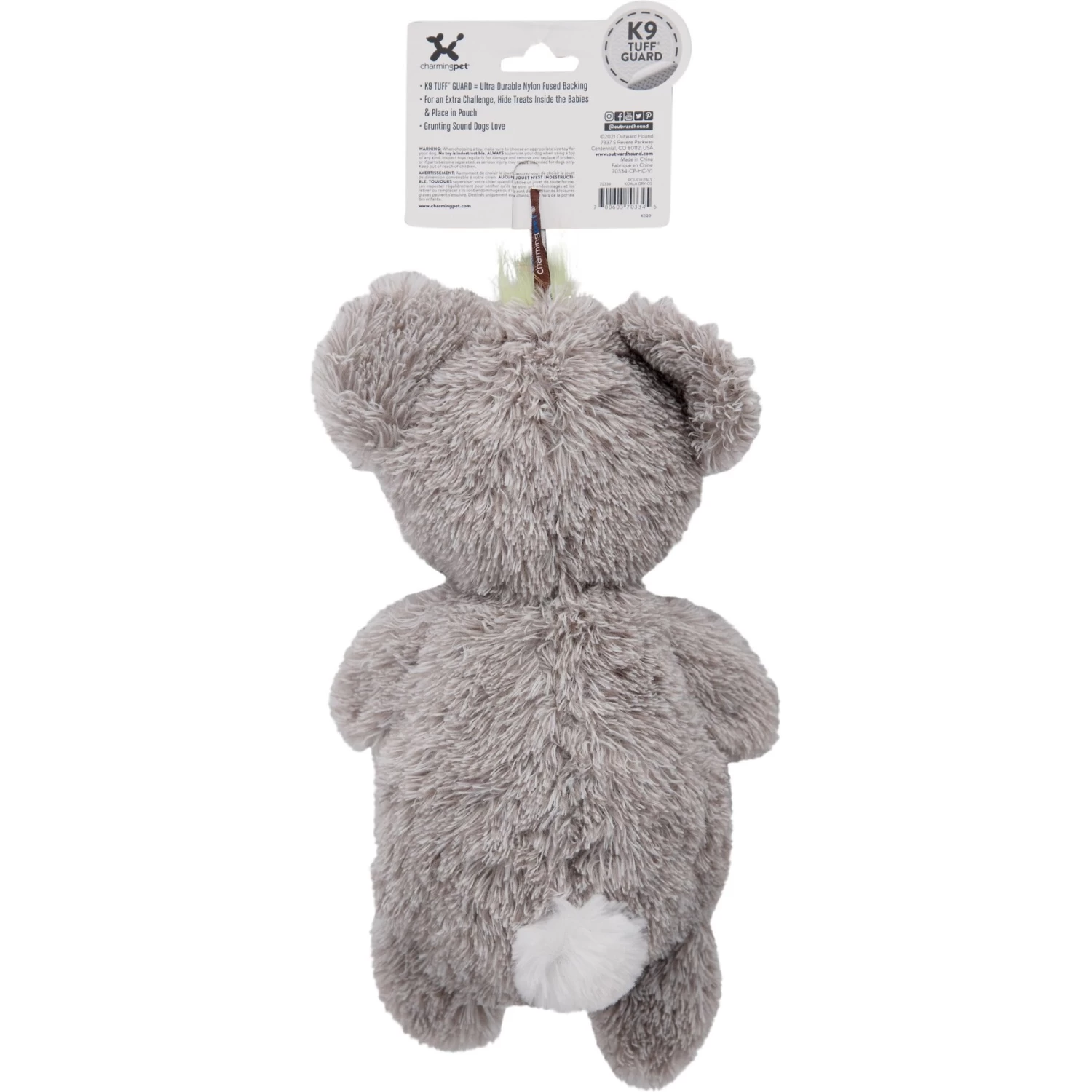 Charming Pet Pouch Pals Koala Squeaky Dog Toy - Image 3