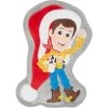 Pixar Holiday Woody With Santa Hat Flat Plush Squeaky Dog Toy