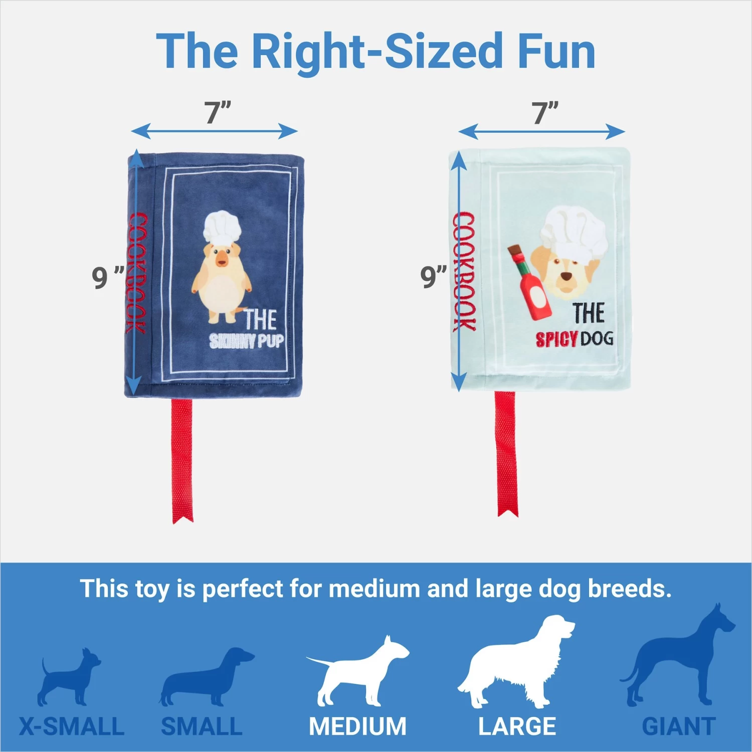 Frisco Cookbooks Plush Squeaky Dog Toy, 2 Count - Image 2