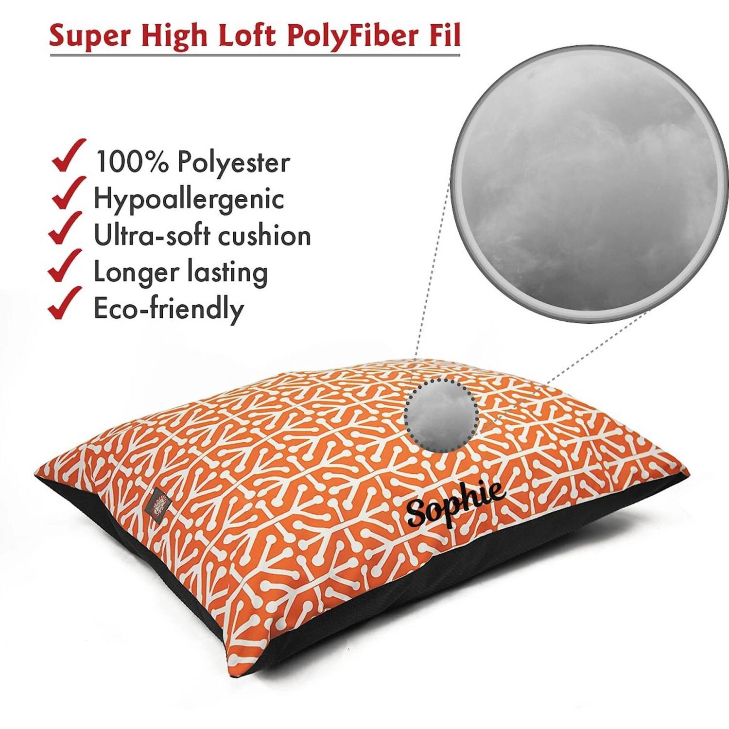 Majestic Pet Aruba Personalized Pillow Cat & Dog Bed - Image 4