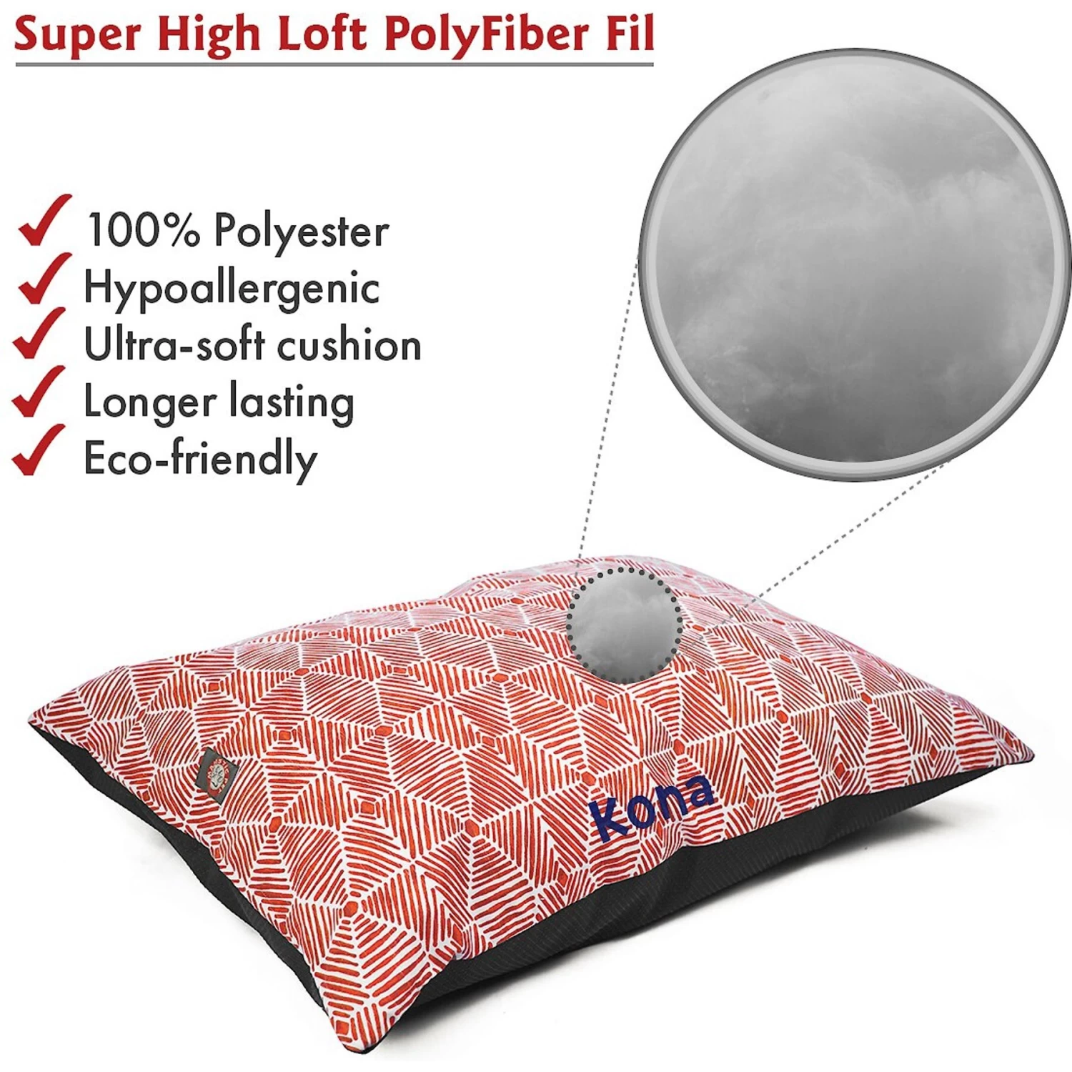 Majestic Pet Charlie Personalized Pillow Cat & Dog Bed - Image 4