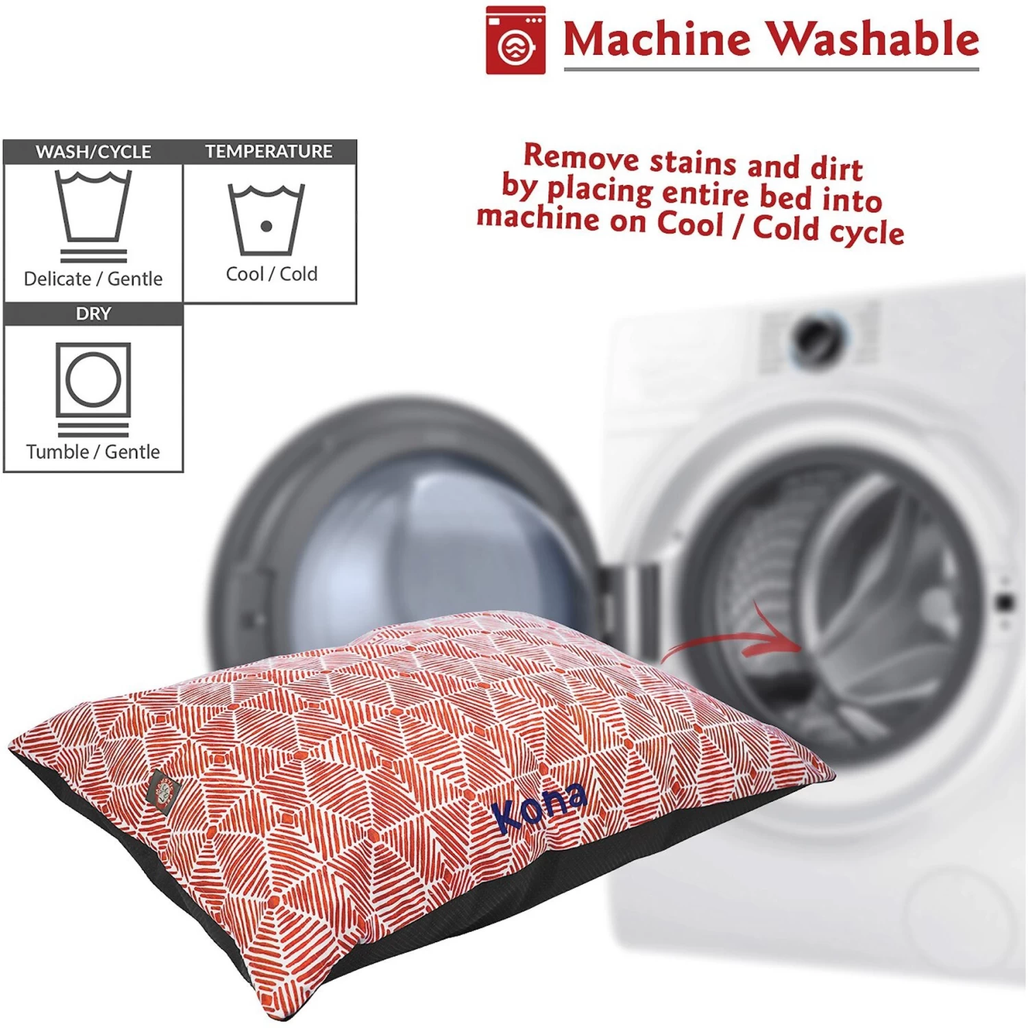 Majestic Pet Charlie Personalized Pillow Cat & Dog Bed - Image 5