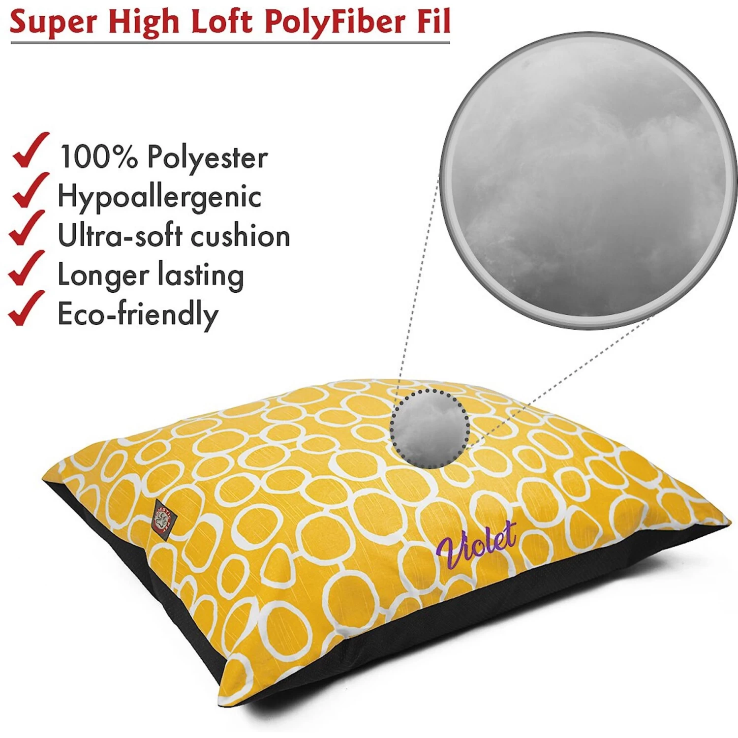 Majestic Pet Fusion Personalized Pillow Cat & Dog Bed - Image 4