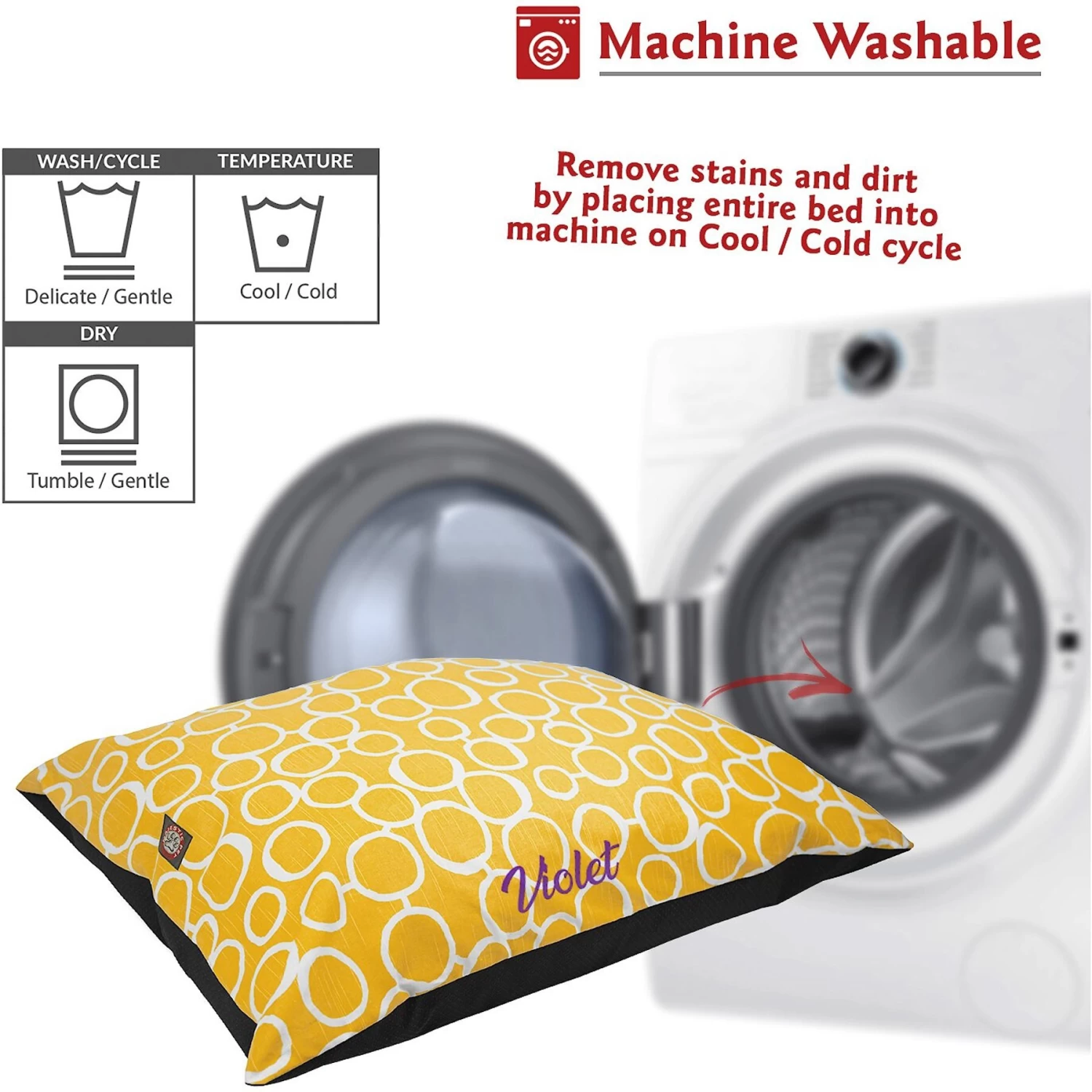 Majestic Pet Fusion Personalized Pillow Cat & Dog Bed - Image 5