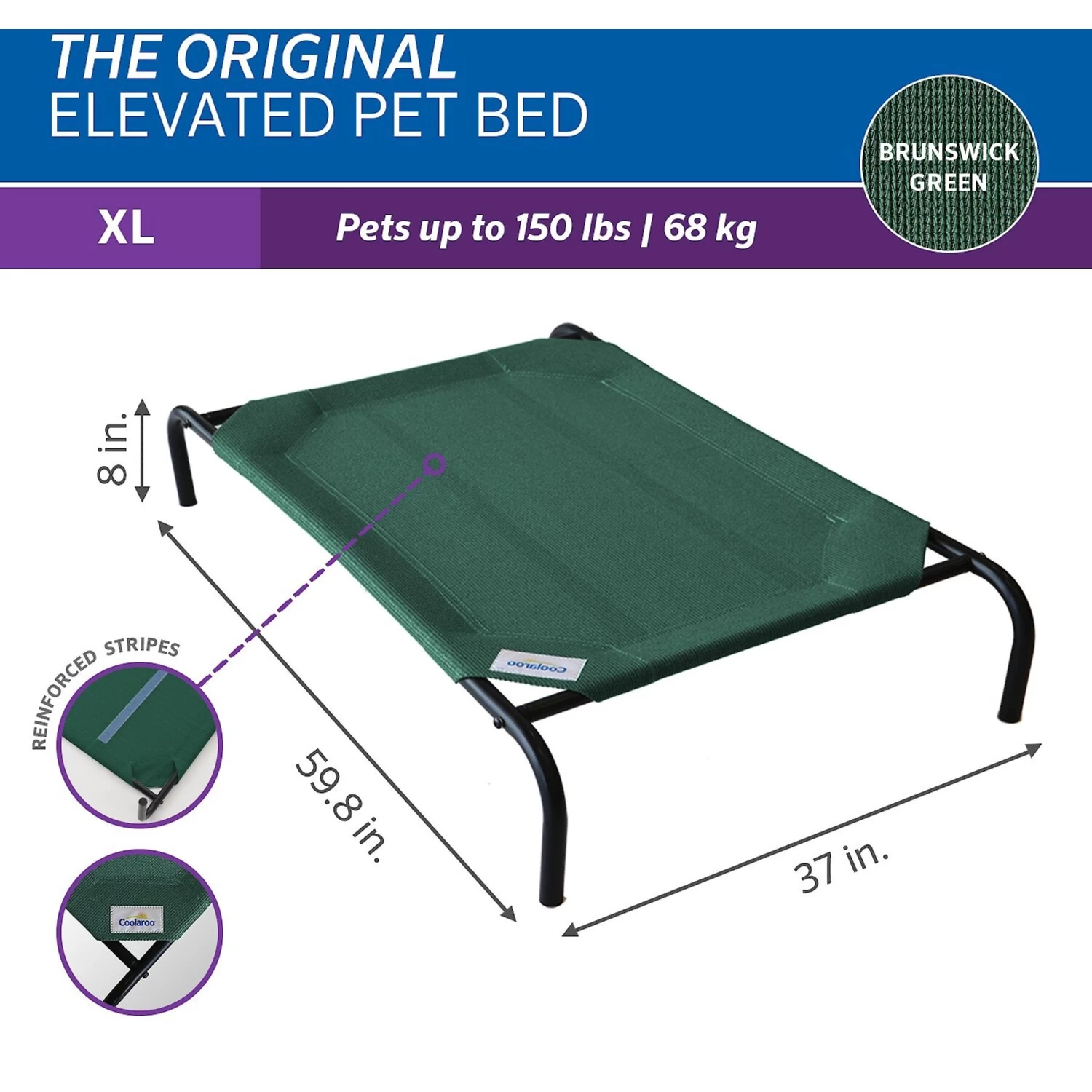 Coolaroo Steel-Framed Elevated Dog Bed - Image 2