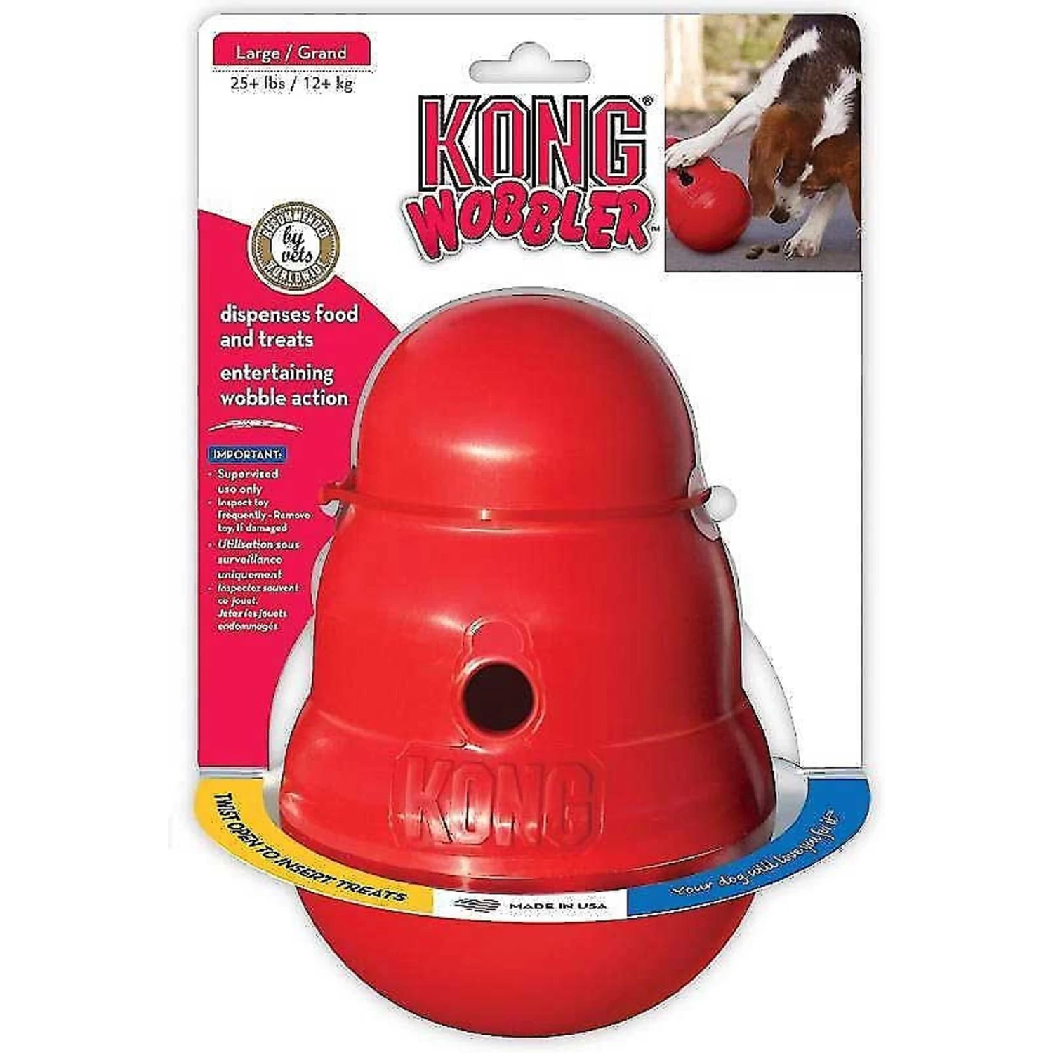 KONG Wobbler Dog Toy & Wellness Soft Puppy Bites Lamb & Salmon Recipe Grain-Free Natural Dog Treats - Image 2