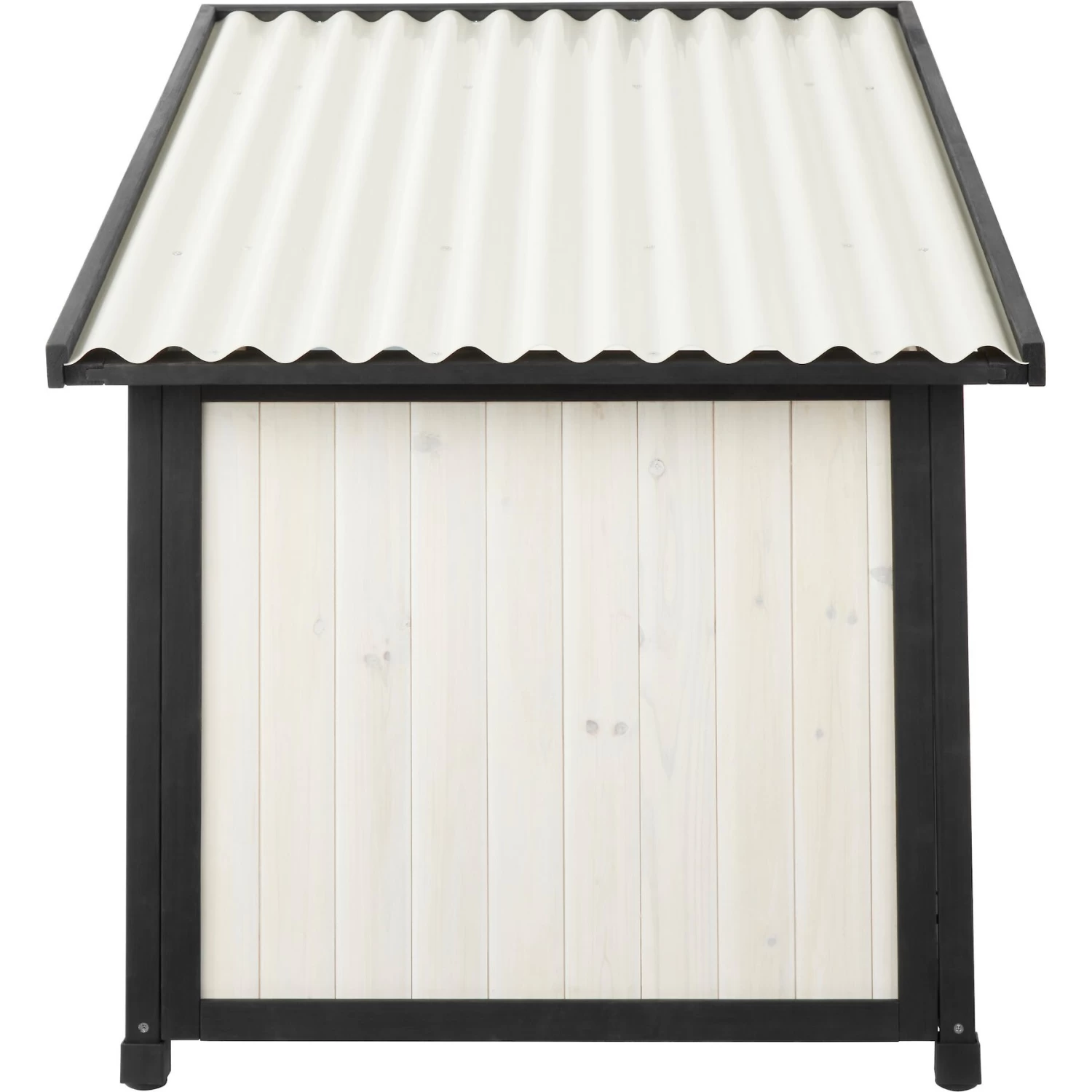 Frisco Modern Wooden Outdoor Dog House, White - Image 3