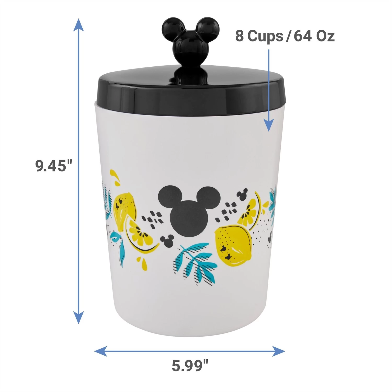 Disney Mickey Mouse Lemon Melamine Dog & Cat Treat Jar - Image 2