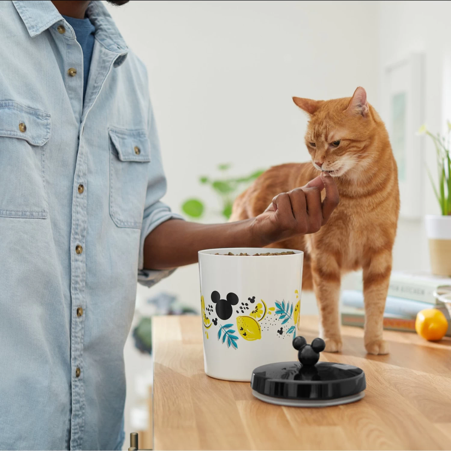 Disney Mickey Mouse Lemon Melamine Dog & Cat Treat Jar - Image 4
