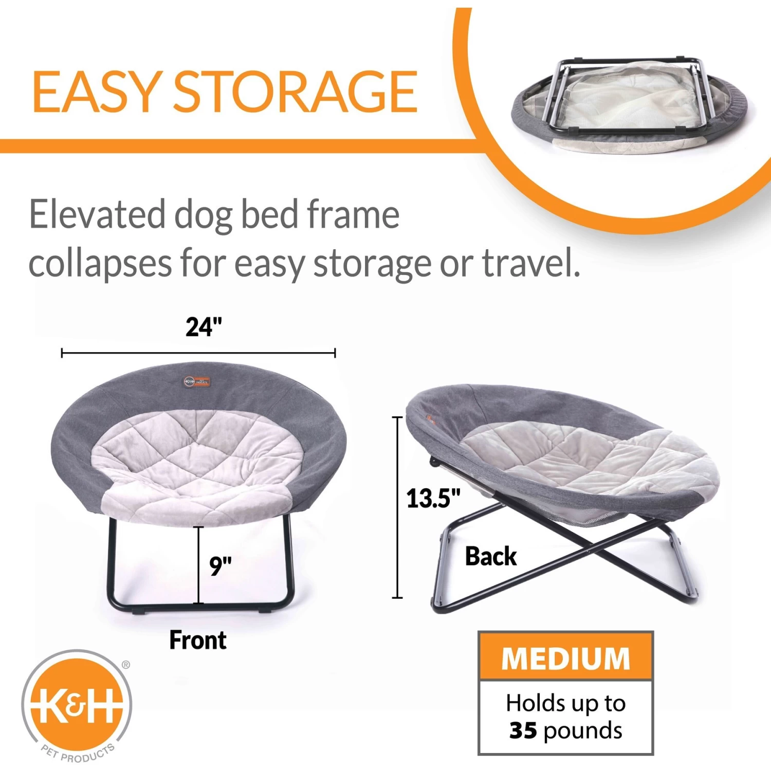 K&H Pet Products Cozy Cot Elevated Dog Bed - Image 2