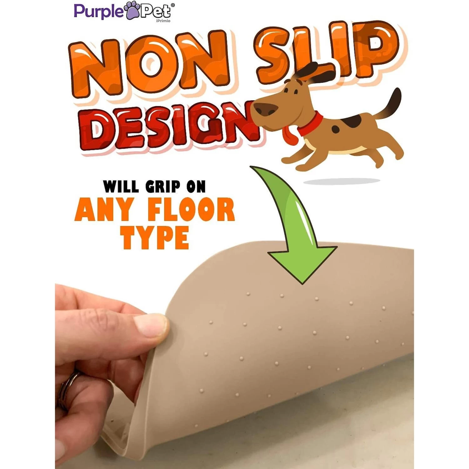 IPrimio Paw Print Dog & Cat Feeding Mat, X-Large - Image 4