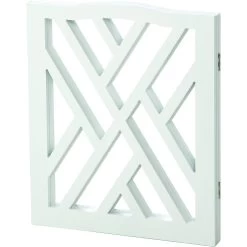 Etna White Lattice Wooden Dog Gate