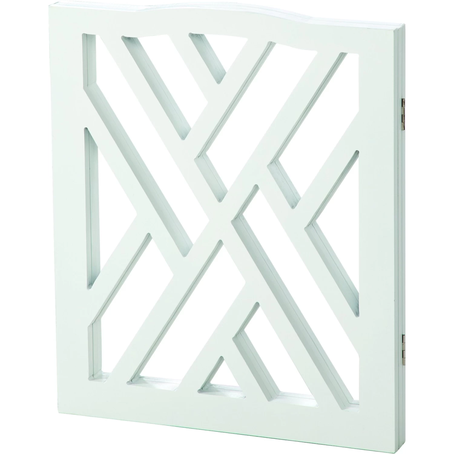 Etna White Lattice Wooden Dog Gate