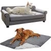 Frisco Sofa Pet Bed With Removable Cover & Frisco Eyelash Cat & Dog Blanket