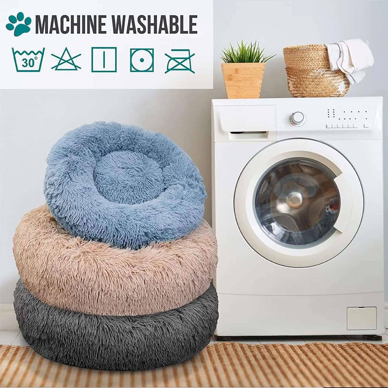 PetAmi Donut Cat & Dog Bed - Image 6