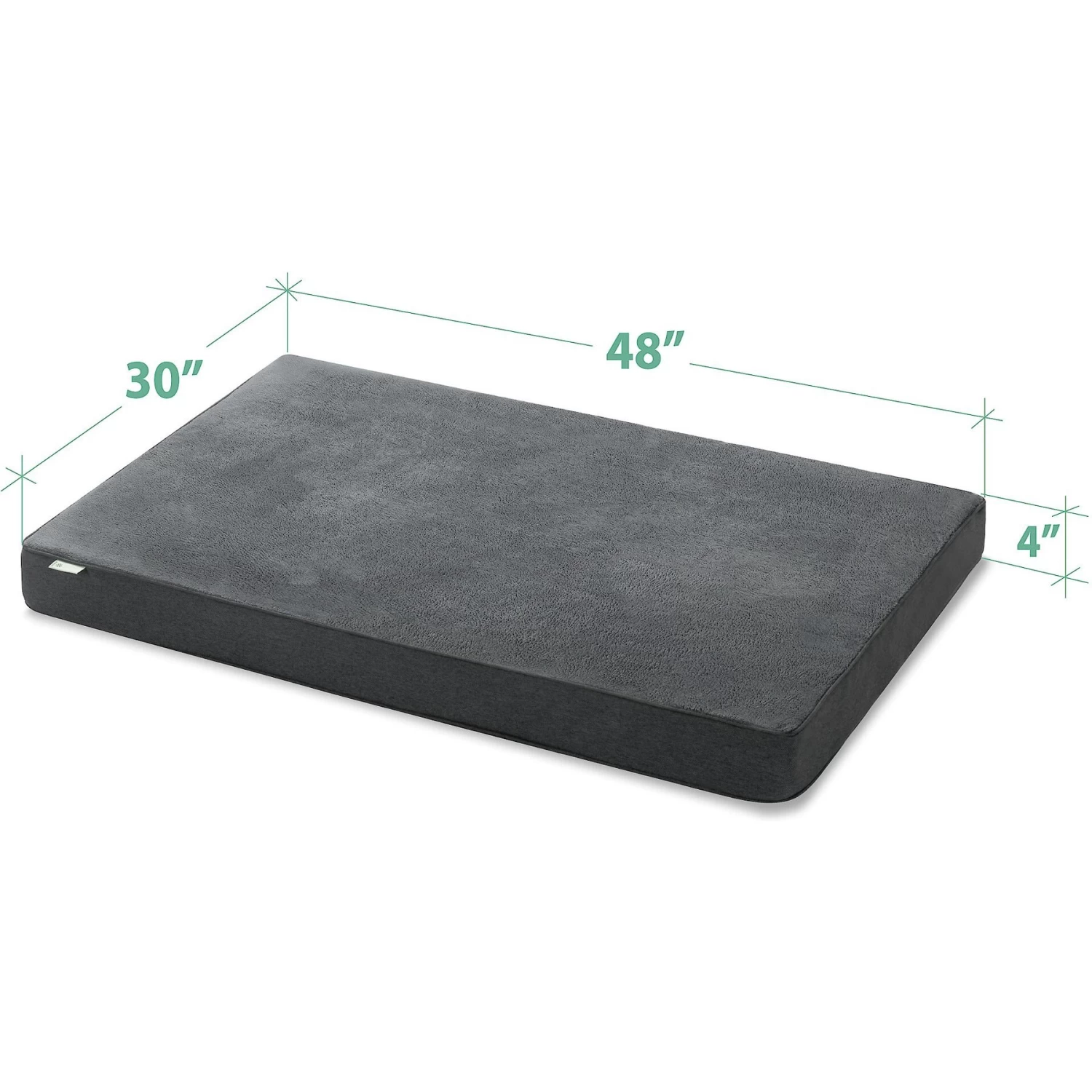 Zinus Green Tea Dog Bed, Dark Grey, 4-in - Image 2