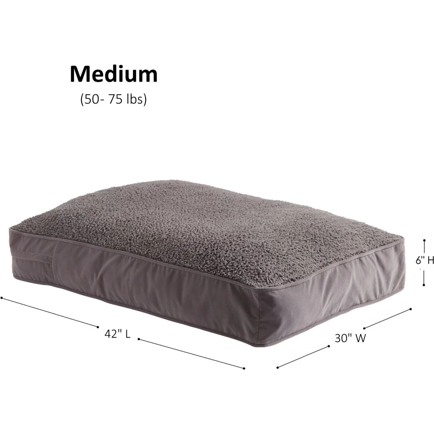 Happy Hounds Bailey Removable Cover Rectangle Pillow Dog Bed, Gray - Image 7