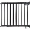 Summer Deluxe Stairway Simple To Secure Wooden Dog Gate, Black