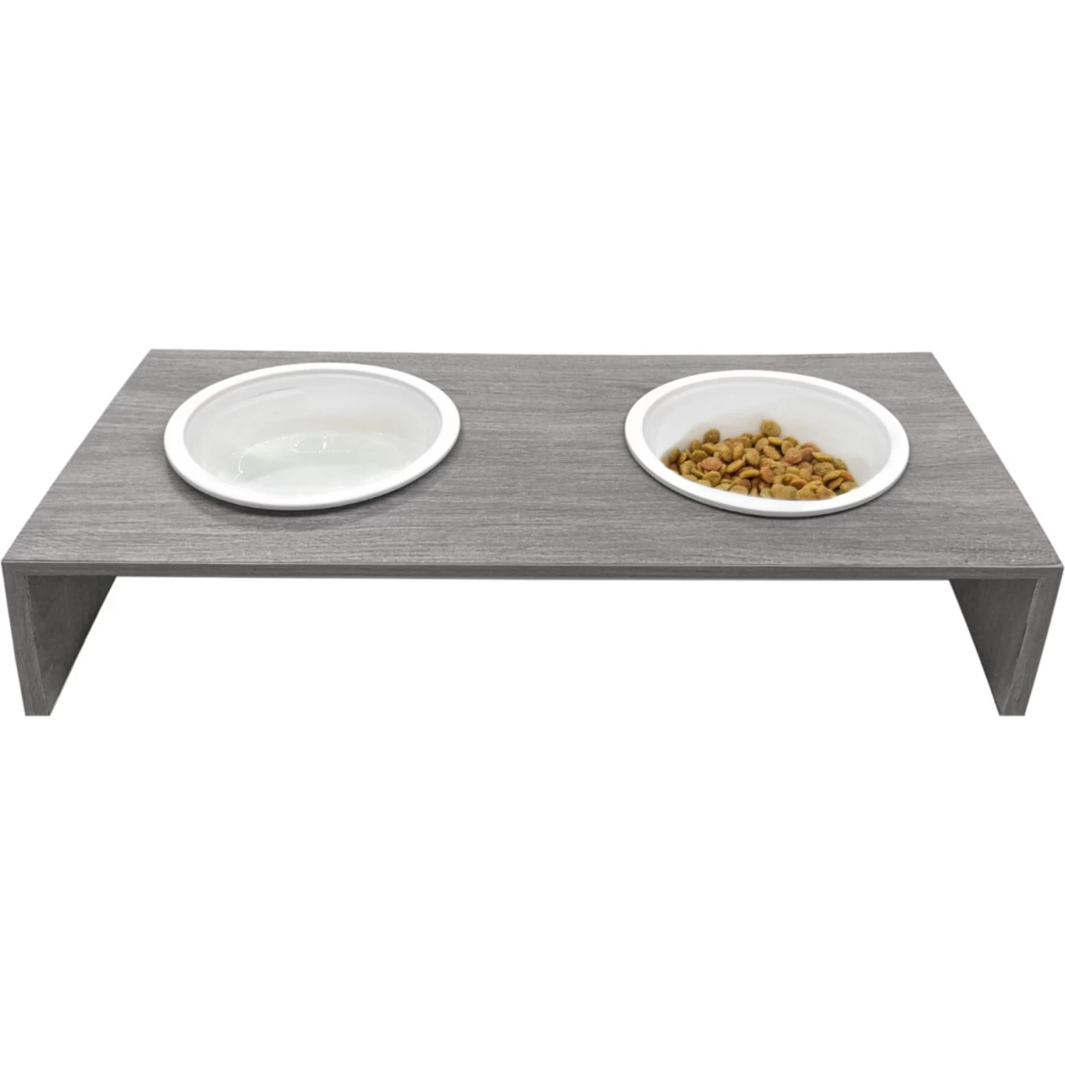 Cosmo Furbabies Double Dog & Cat Diner, Gray - Image 2