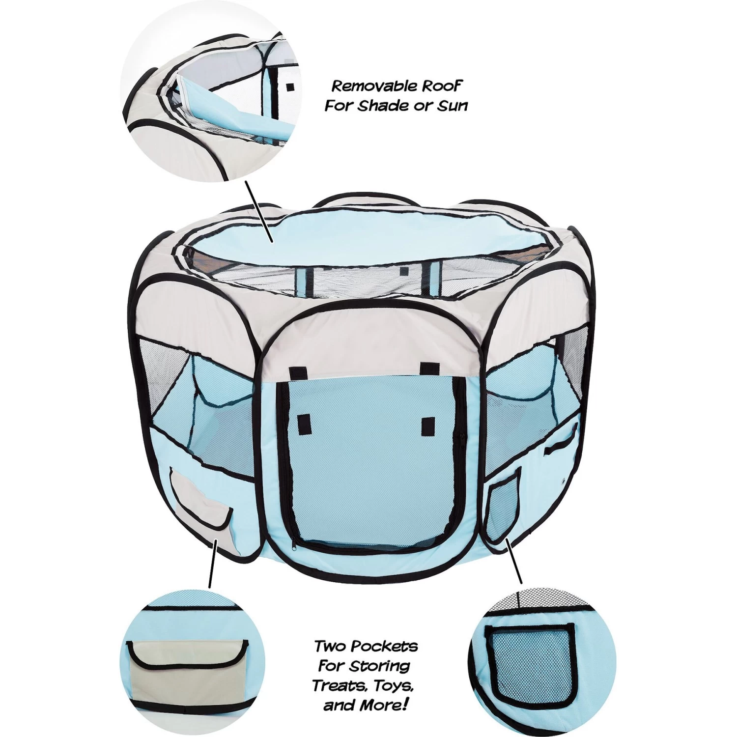 Pet Adobe Portable Pop-Up Dog Play Pen - Image 4