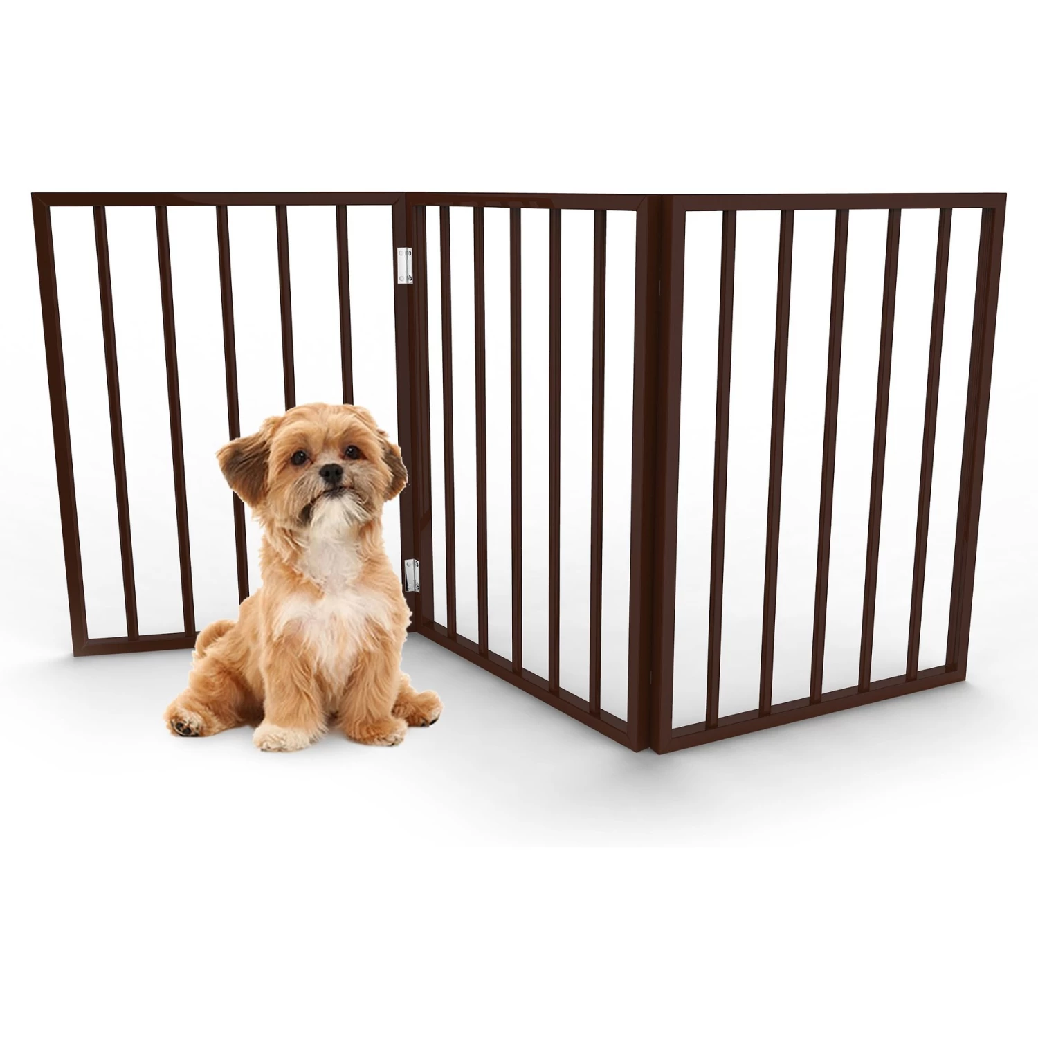 Pet Adobe Freestanding Wooden Folding Dog Gate - Image 7