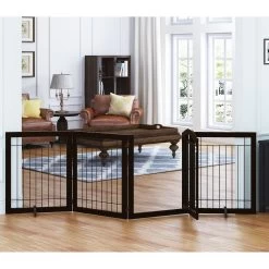 Spirich Extra Wide Freestanding Wire Dog Gate