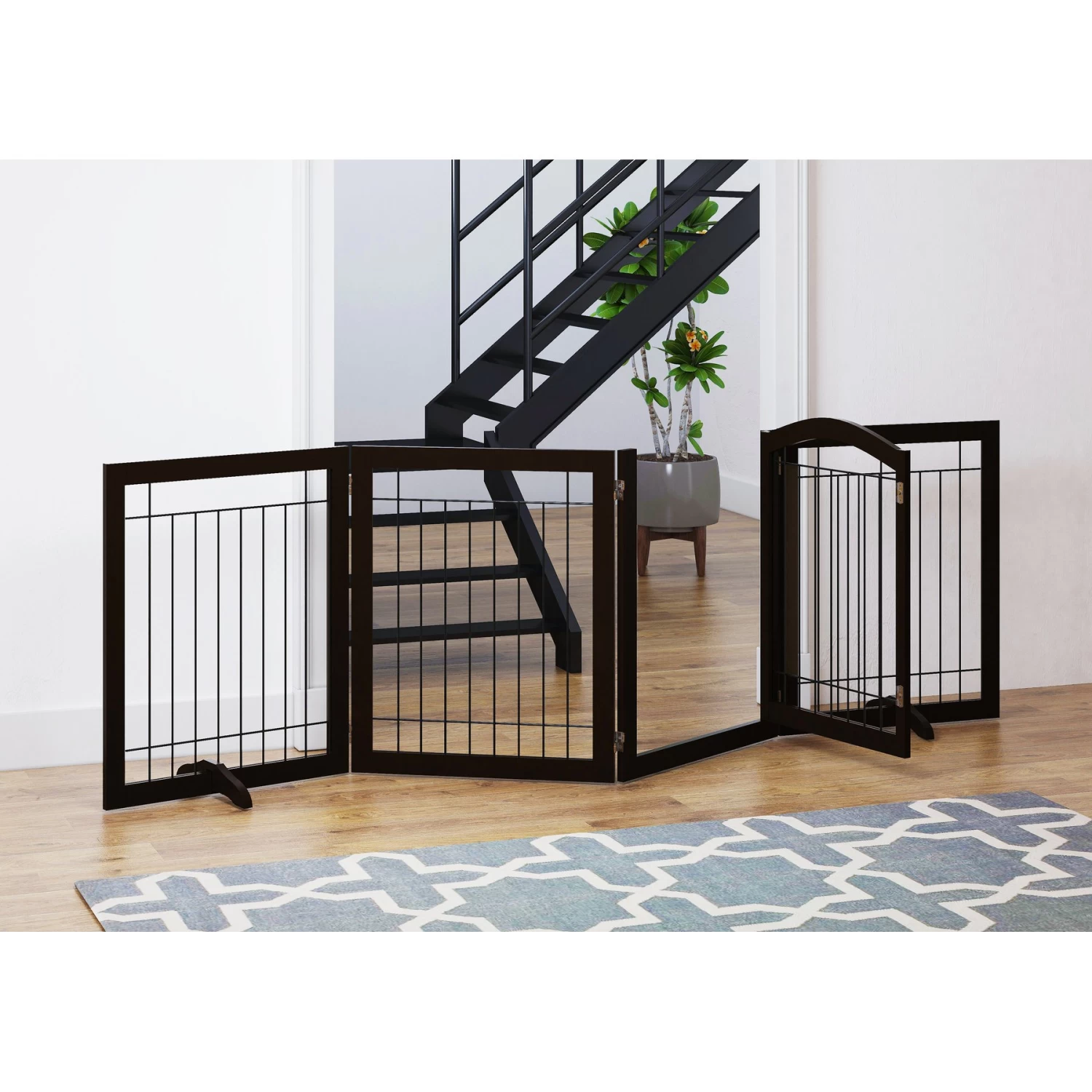 Spirich Extra Wide Freestanding Wire Dog Gate - Image 2