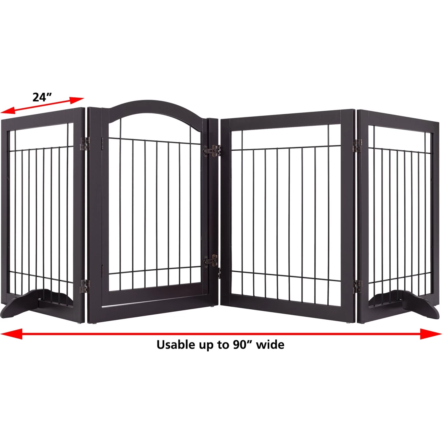 Spirich Extra Wide Freestanding Wire Dog Gate - Image 3