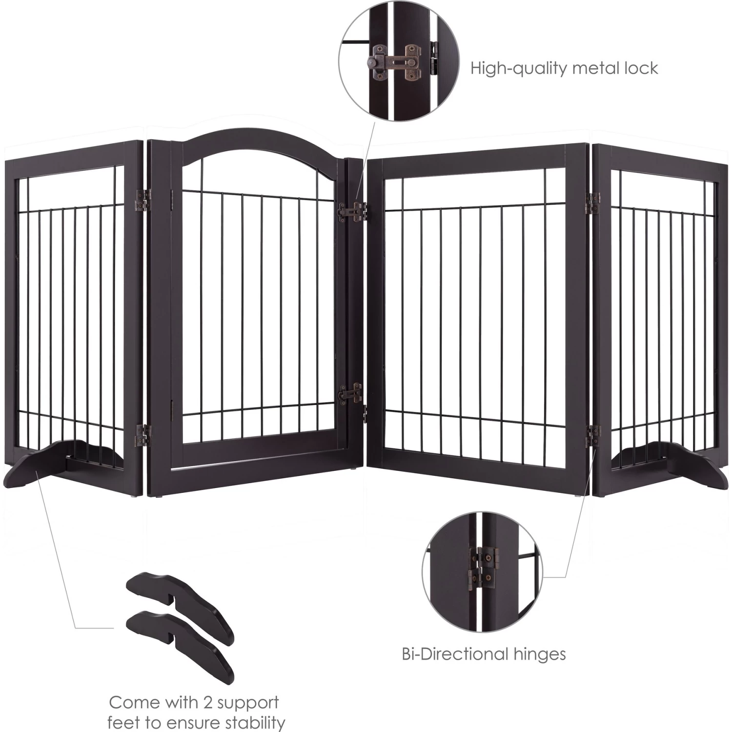 Spirich Extra Wide Freestanding Wire Dog Gate - Image 5
