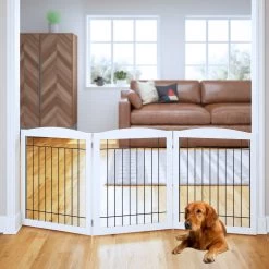 Pawland Freestanding Foldable Wire Dog Gate