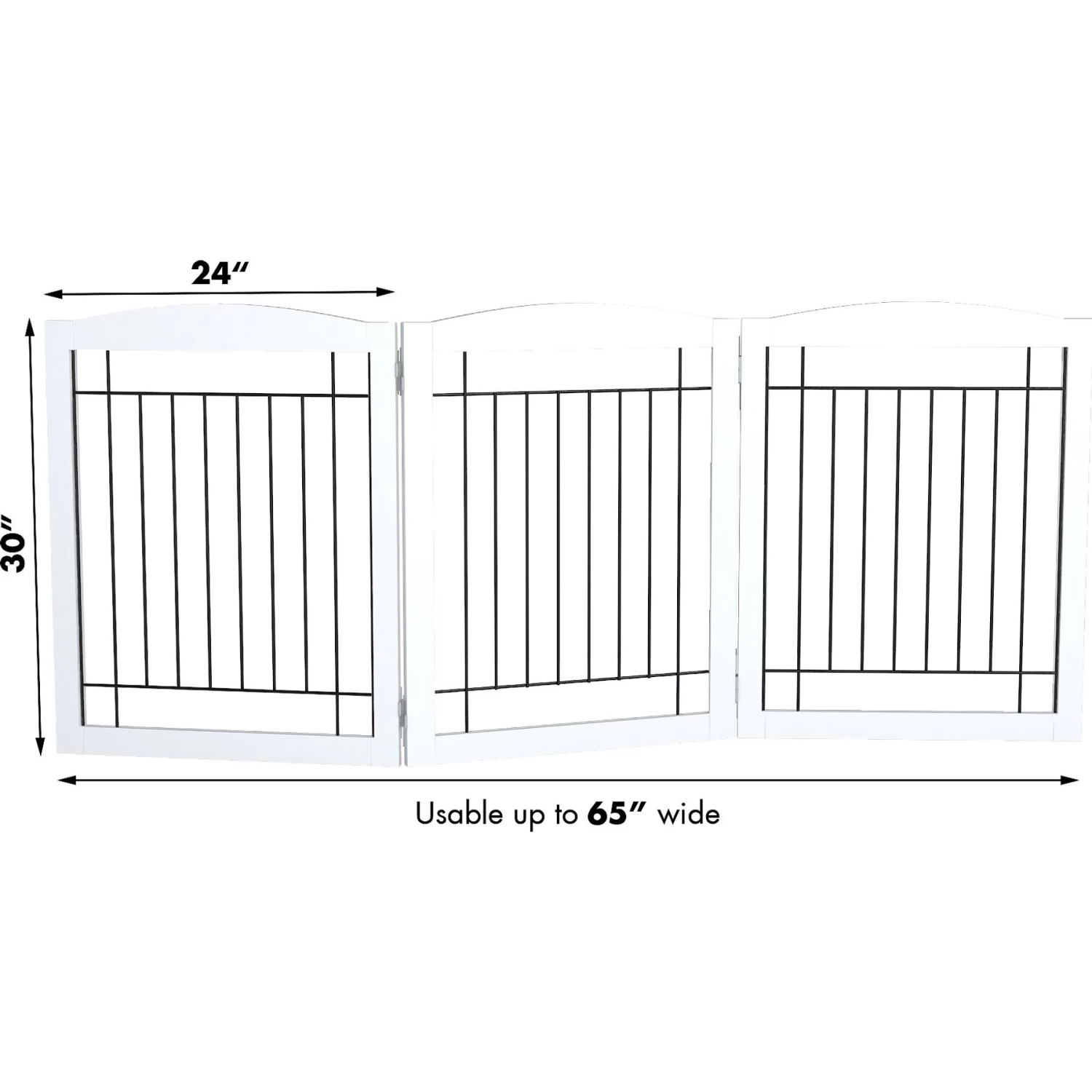 Pawland Freestanding Foldable Wire Dog Gate - Image 4