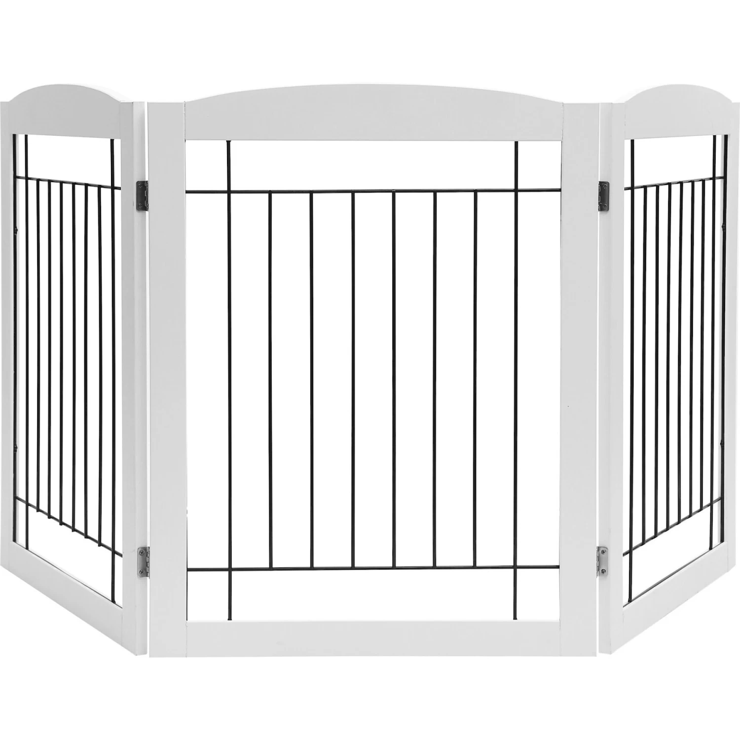 Pawland Freestanding Foldable Wire Dog Gate - Image 5