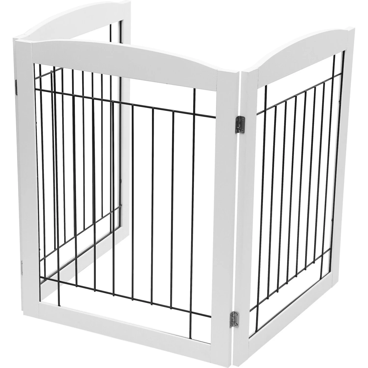 Pawland Freestanding Foldable Wire Dog Gate - Image 6