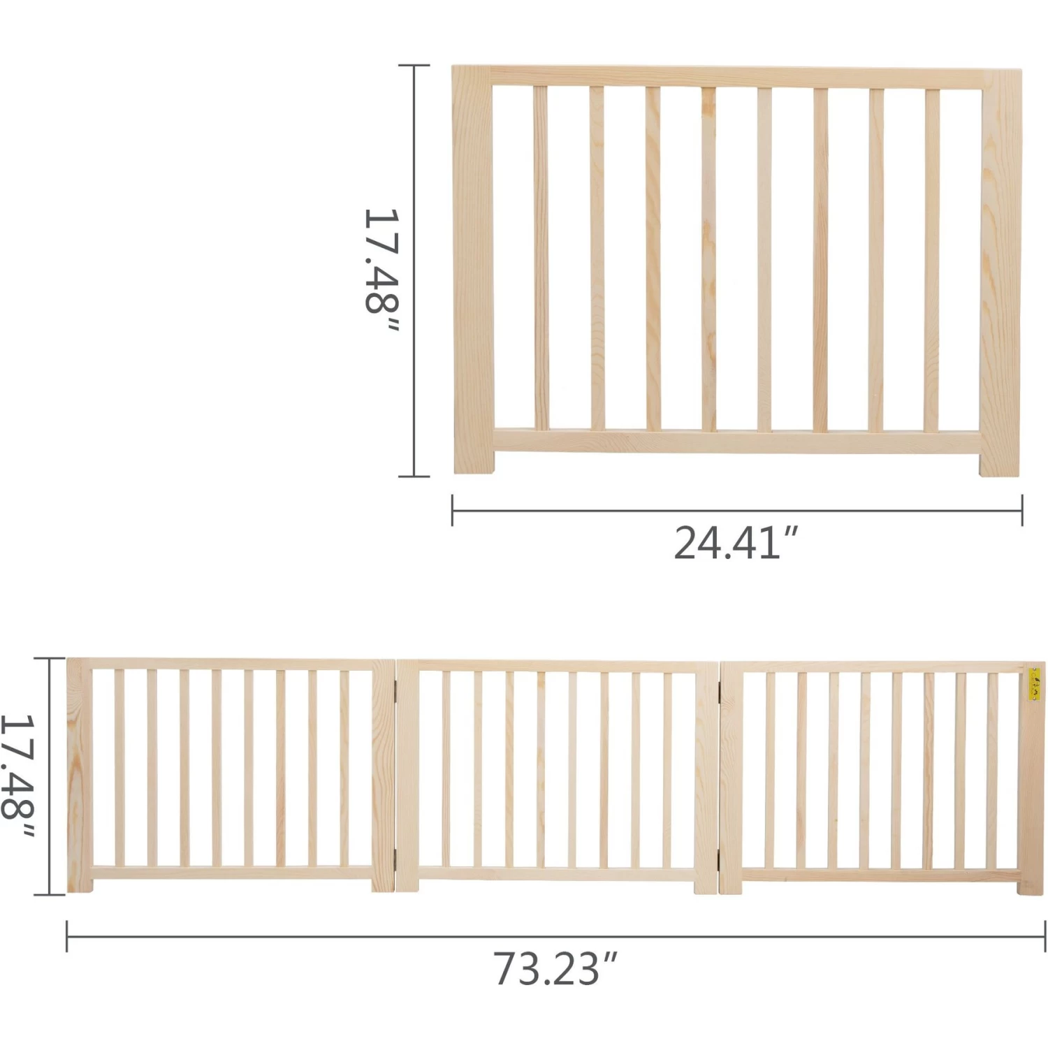 Coziwow By Jaxpety 3 Panel Freestanding Dog Gate - Image 6