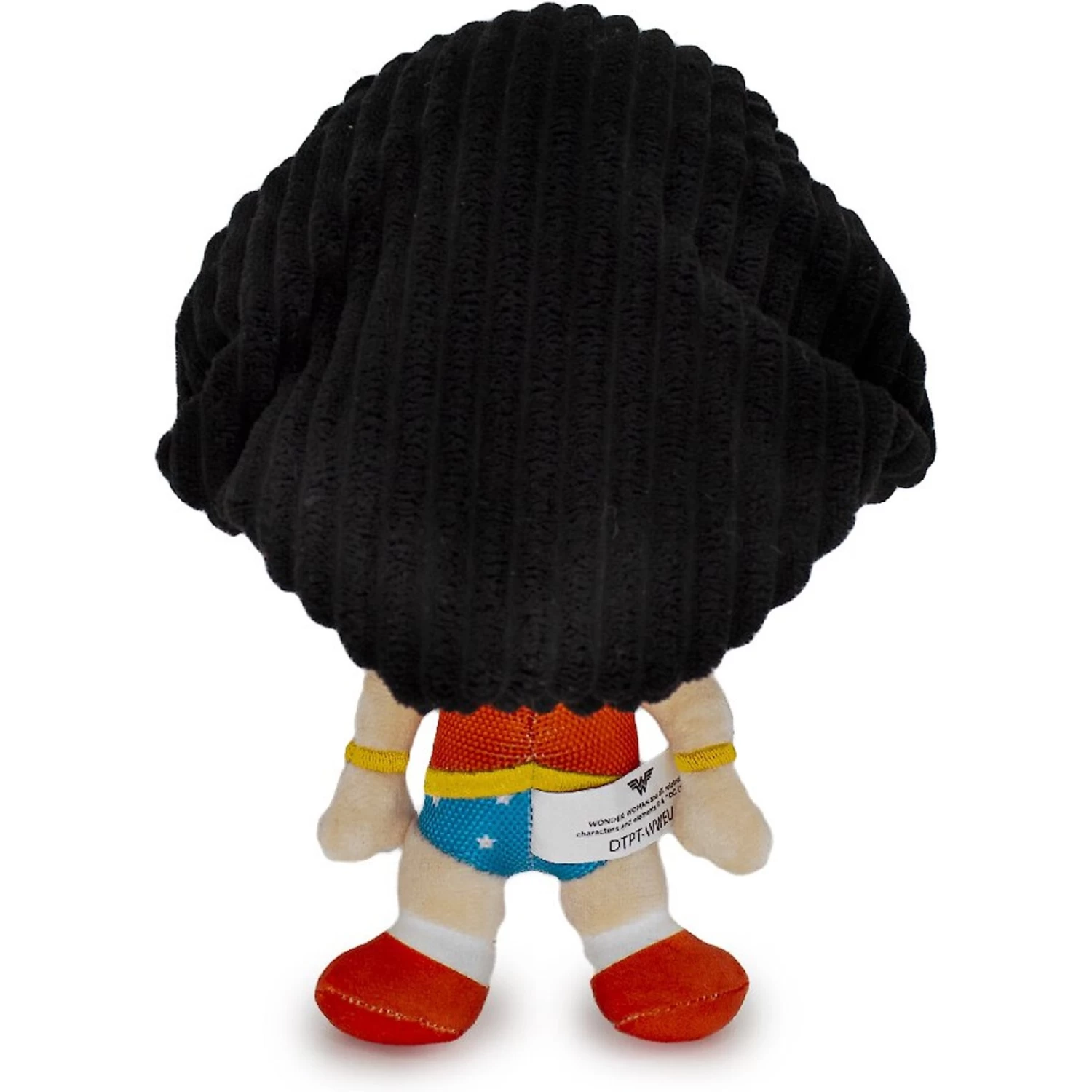 Buckle-Down Wonder Woman Full Body Standing Pose With Corduroy Hair Dog Plush Squeaker Toy - Image 3