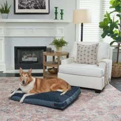 Bark And Slumber Rectangular Lounger Pillow Dog Bed With Removable Cover