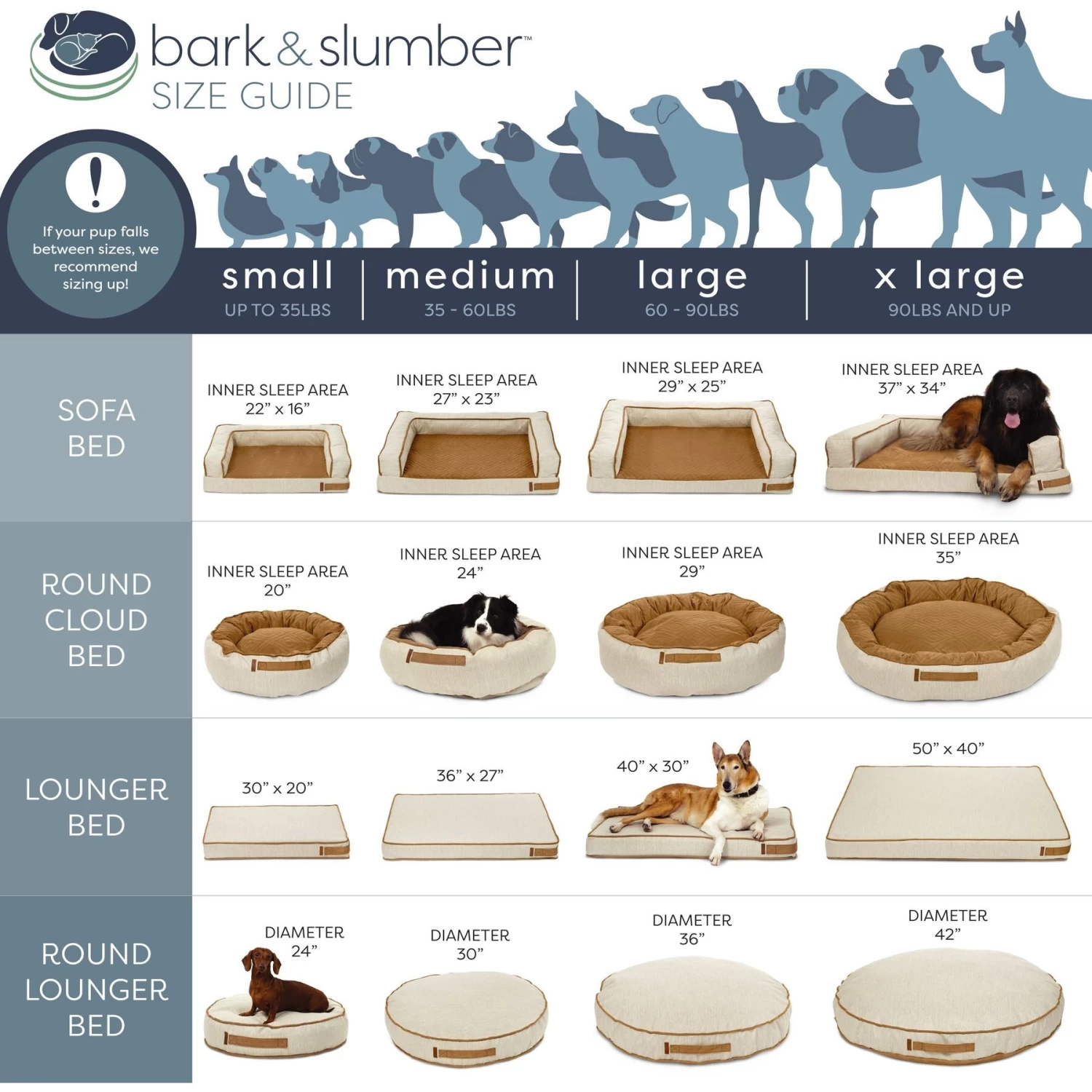 Bark And Slumber Rectangular Lounger Pillow Dog Bed With Removable Cover - Image 8