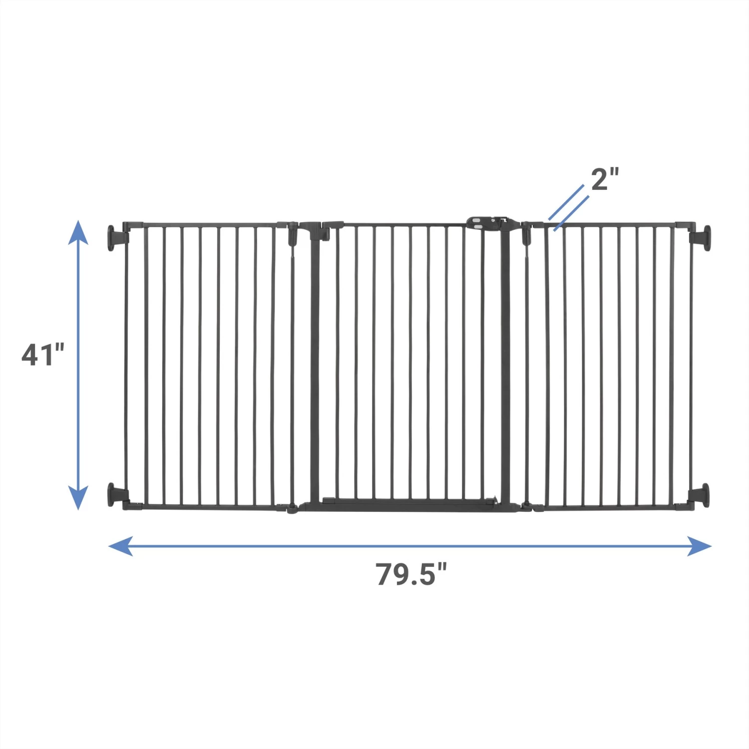 Frisco Steel 3-Panel Configurable Gate, 41-in Height - Image 2