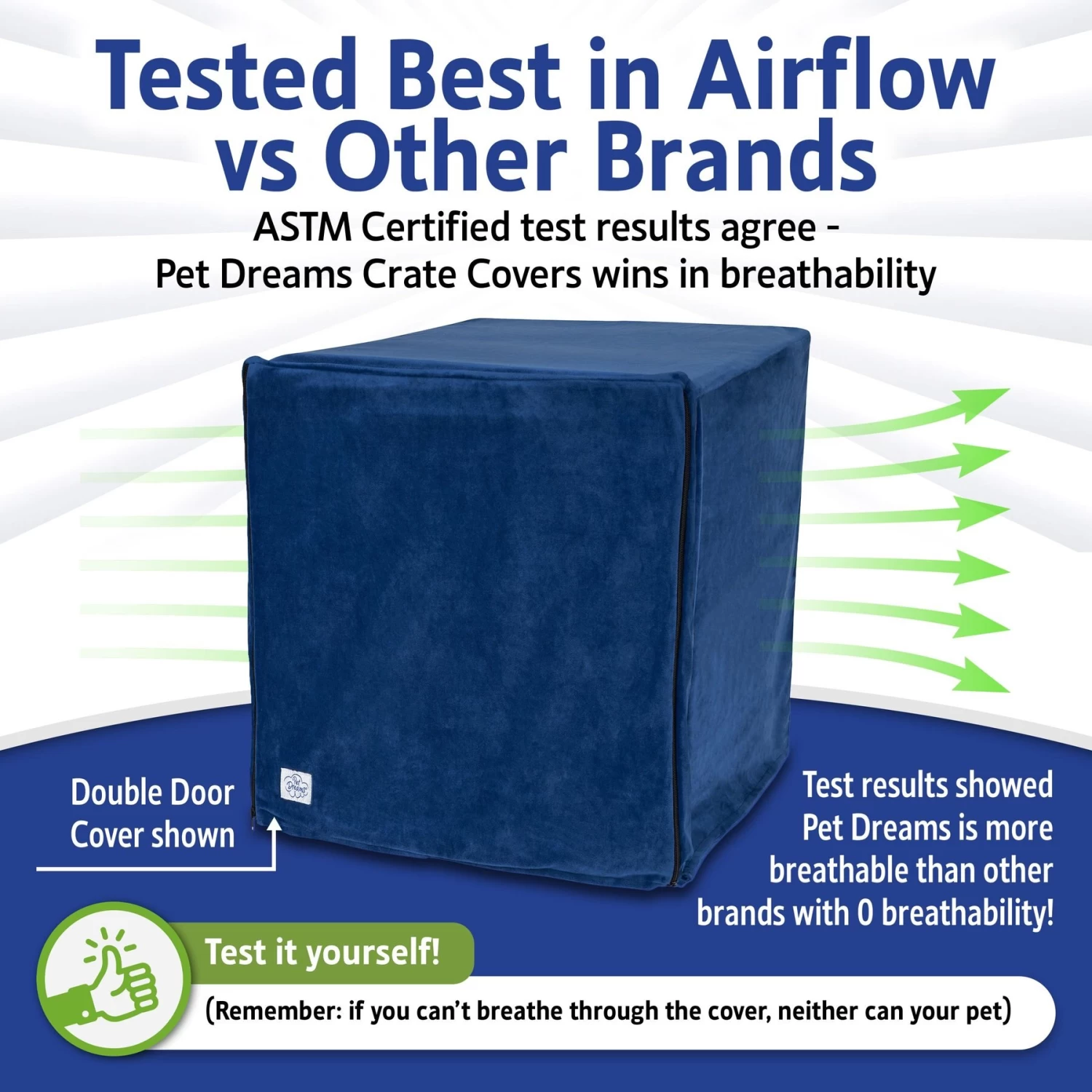 Pet Dreams Double Door Dog Crate Cover - Image 2