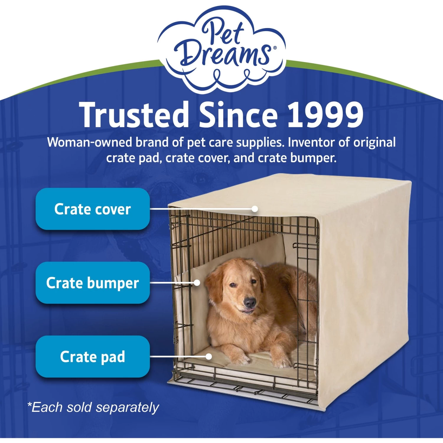 Pet Dreams Double Door Dog Crate Cover - Image 7