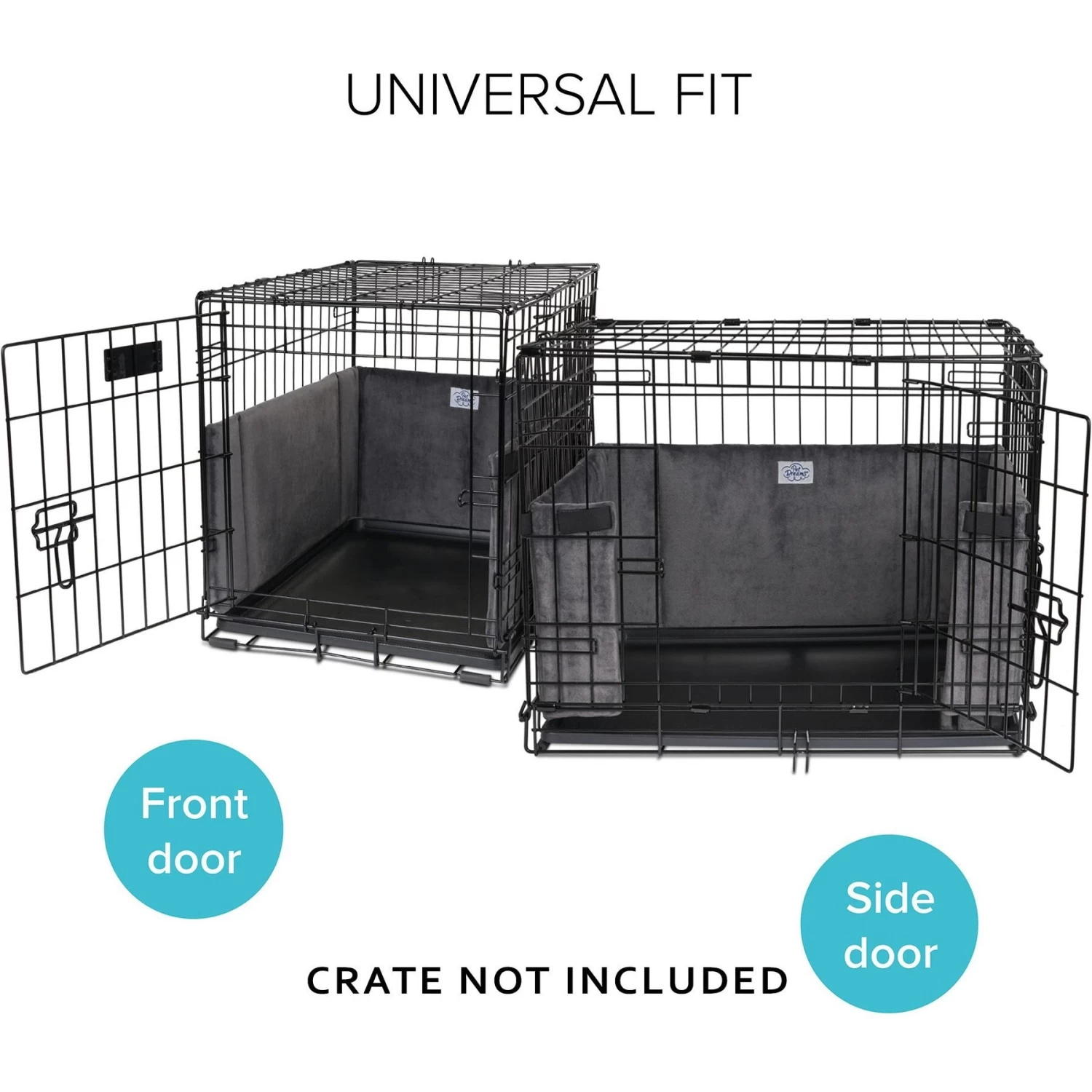 Pet Dreams Luxe Velour Dog Crate Bumper - Image 2