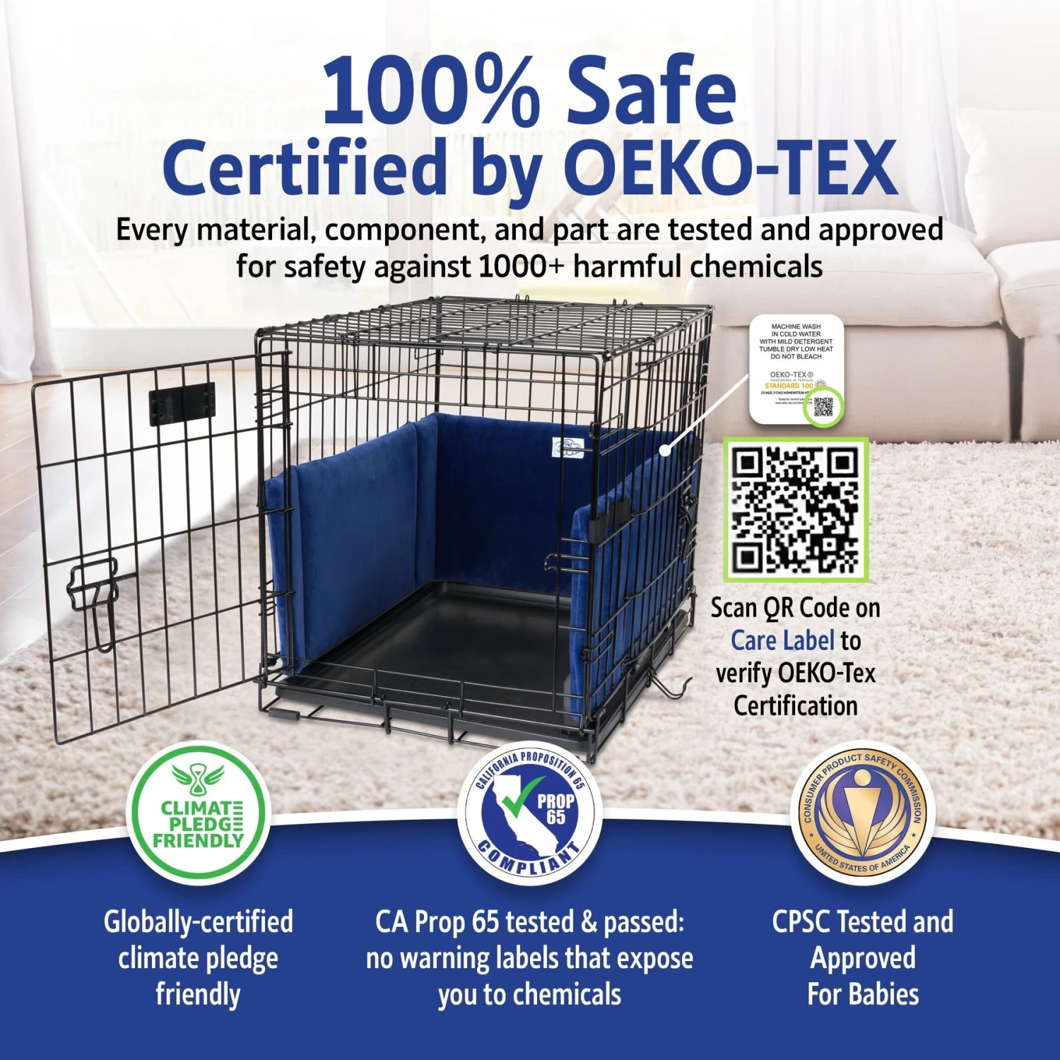 Pet Dreams Luxe Velour Dog Crate Bumper - Image 3